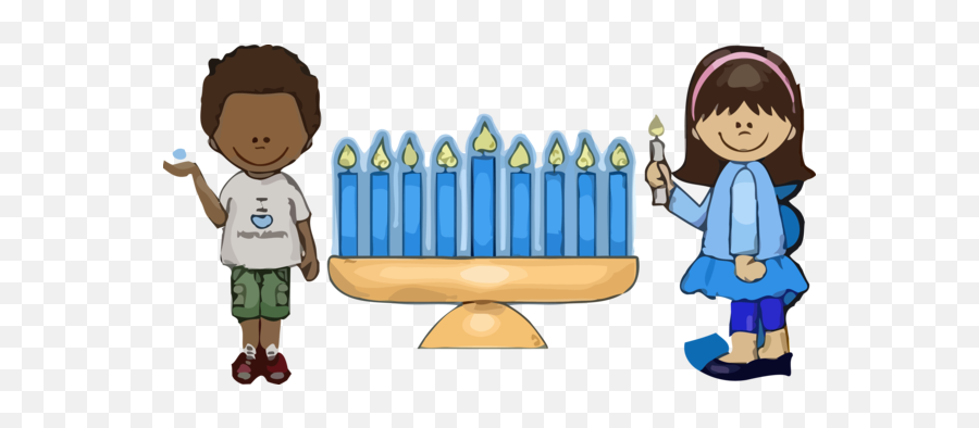 Download Hanukkah Cartoon Child Sharing For Happy Party Near - Cartoon Hanukkah Emoji,Hanukkah Clipart