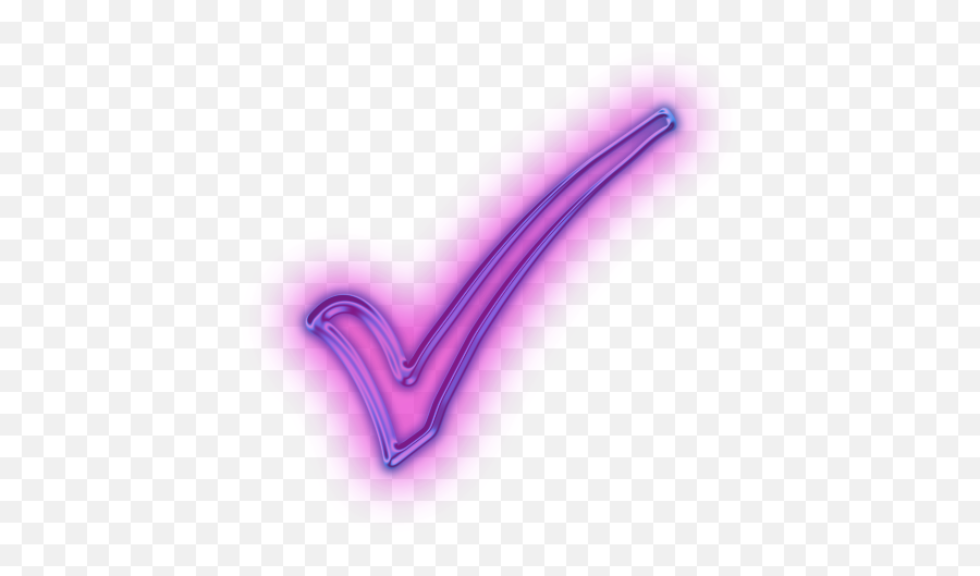 Checkmark Clipart Purple Checkmark - Transparent Neon Check Mark Emoji,Checkmark Transparent