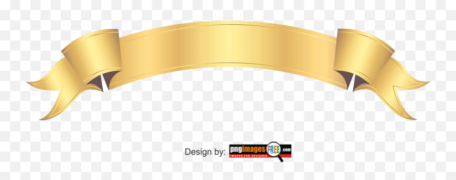 Golden Ribbon Clipart Png - Horizontal Emoji,Ribbon Clipart