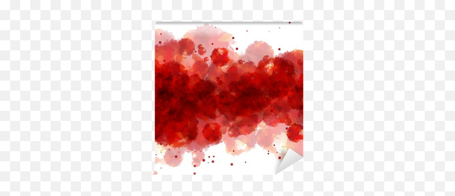 Red Watercolor Background Wall Mural - Sfondi Acquerello Rosso Emoji,Watercolor Background Png
