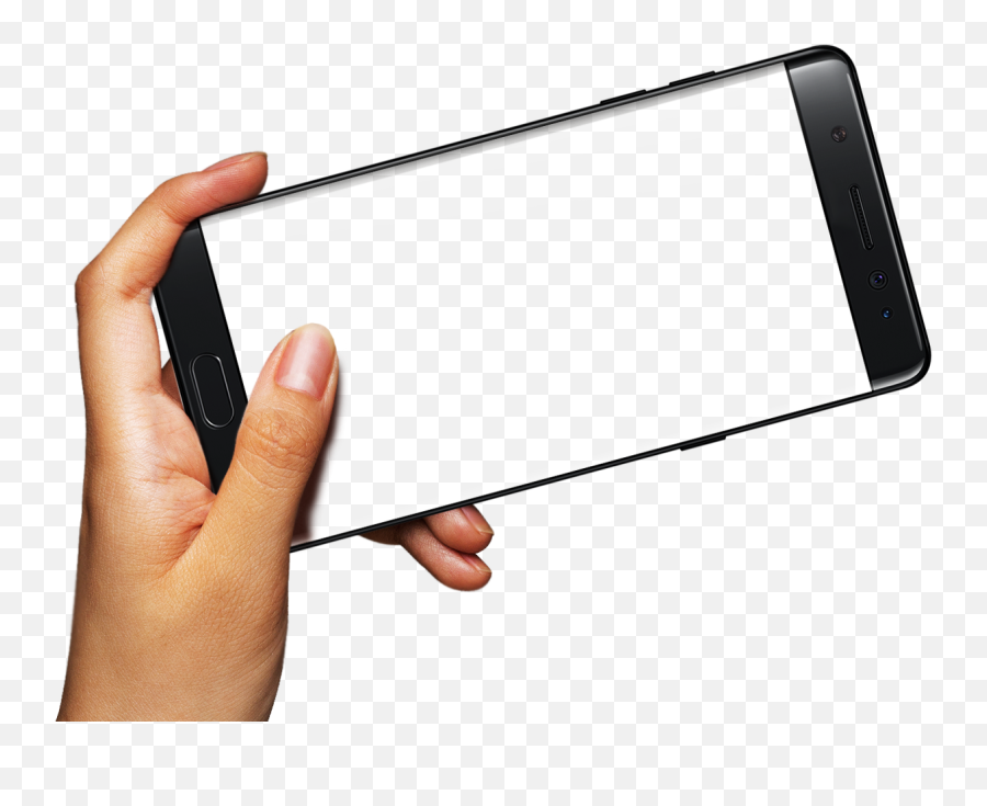 Download Hand - Transparent Hand Phone Frame Png Emoji,Smartphone Png