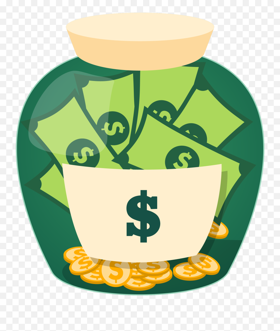 Money Jar Png Download - Saving Money Clipart Transparent Background Emoji,Money Clipart Transparent Background
