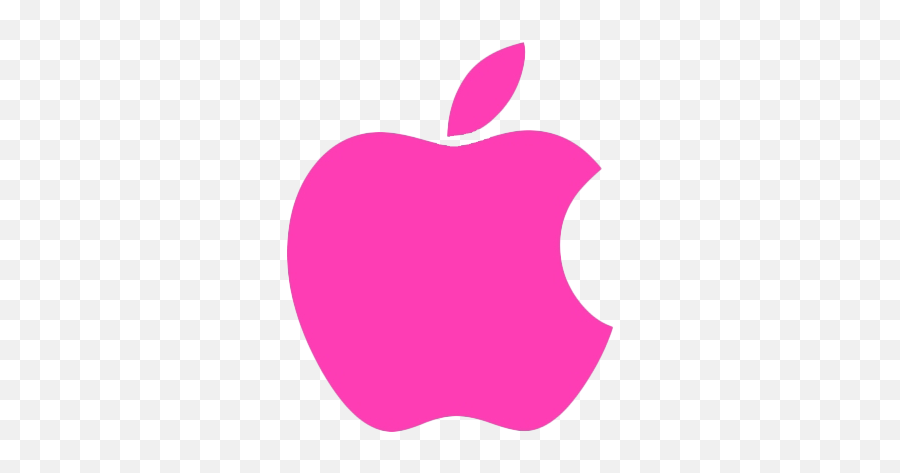 Pink Apple Logo Png Transparent Png - Pink Apple Logo Png Emoji,Apple Logo Png