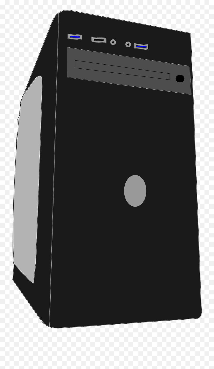 Computer Tower - Cpu Clipart Free Download Transparent Png Portable Emoji,Computer Clipart Black And White