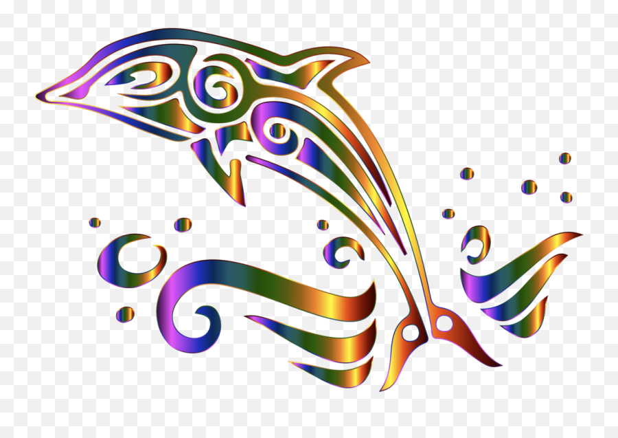 Common Bottlenose Dolphin Sea Creatures Drawing Computer - Tribal Dolphin Tattoo Emoji,Sea Animals Clipart