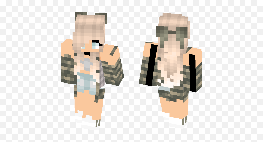 Download Cammo Blond With Hair Bow Minecraft Skin For Free - Minecraft Hair Bow Skin Emoji,Minecraft Bow Png