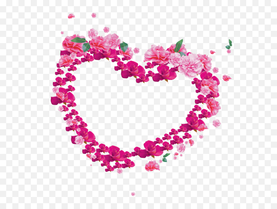 Heart Pink Png - Graphic Transparent Download Flower Heart Portable Network Graphics Emoji,Pink Heart Transparent Background