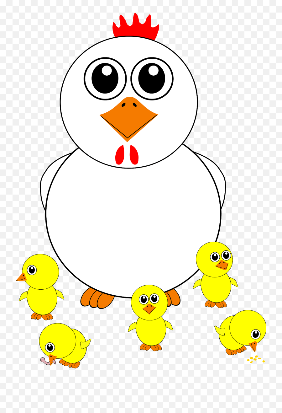 Funny Chicken And Chicks Cartoon Clipart Free Download - Kepala Ayam Emoji,Funny Clipart