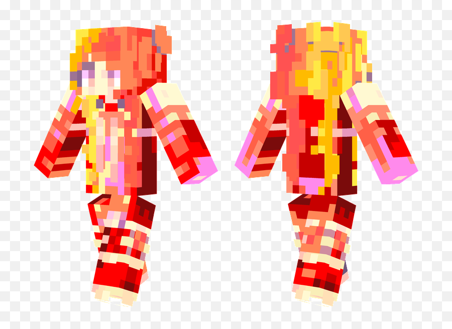 Mythic Fire - Fire Girl Minecraft Skin Emoji,Prestonplayz Fire Logo