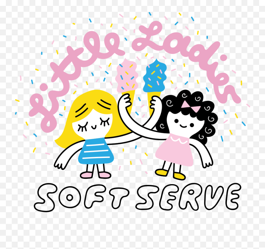 Little Ladies Soft Serve Emoji,Pink Ladies Logo