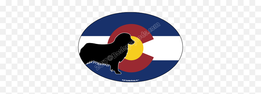 I Love My Colorado Aussie Dog Sticker Oval U2014 Bosleyu0027s Goods Emoji,Colorado Flag Png