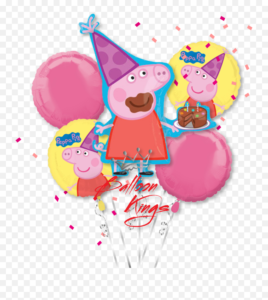Peppa Pig Bouquet - Peppa Pig Balloon Png Emoji,Peppa Pig Png