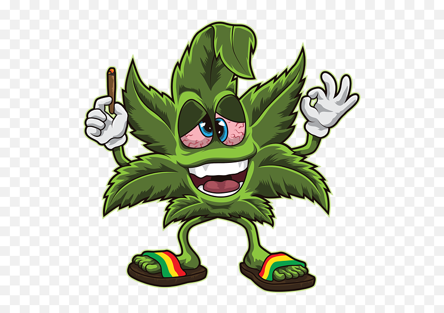 Stoned Cannabis Leaf Weed Smoking Cartoon Coffee Mug For Emoji,Cannabis Leaf Logo