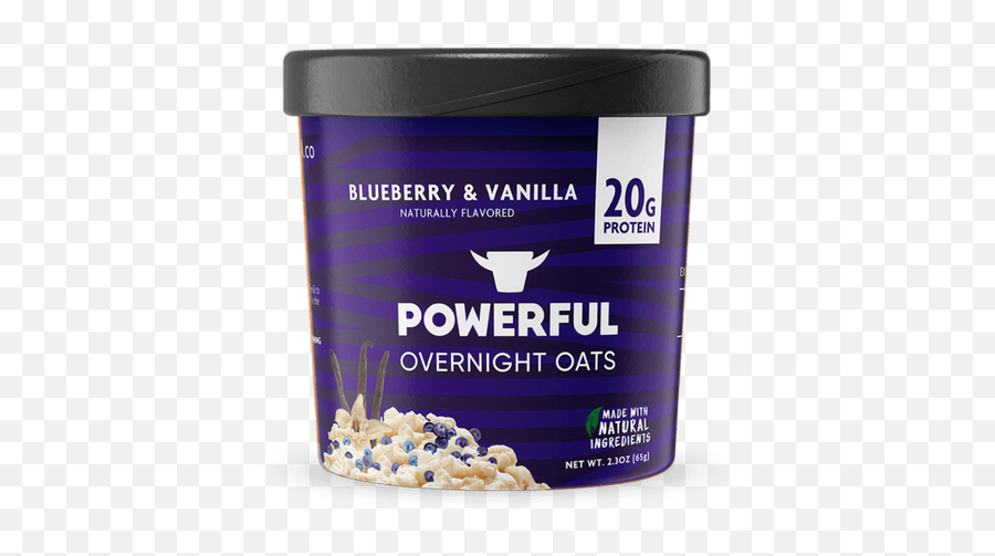 Blueberry U0026 Vanilla Protein Overnight Oats Emoji,Oats Png