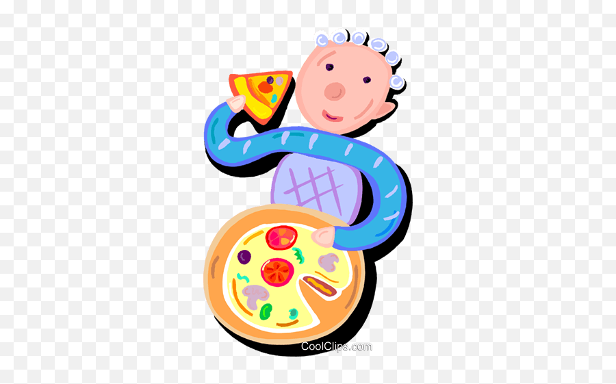 Boy Eating Pizza Royalty Free Vector Clip Art Illustration Emoji,Kid Eating Clipart