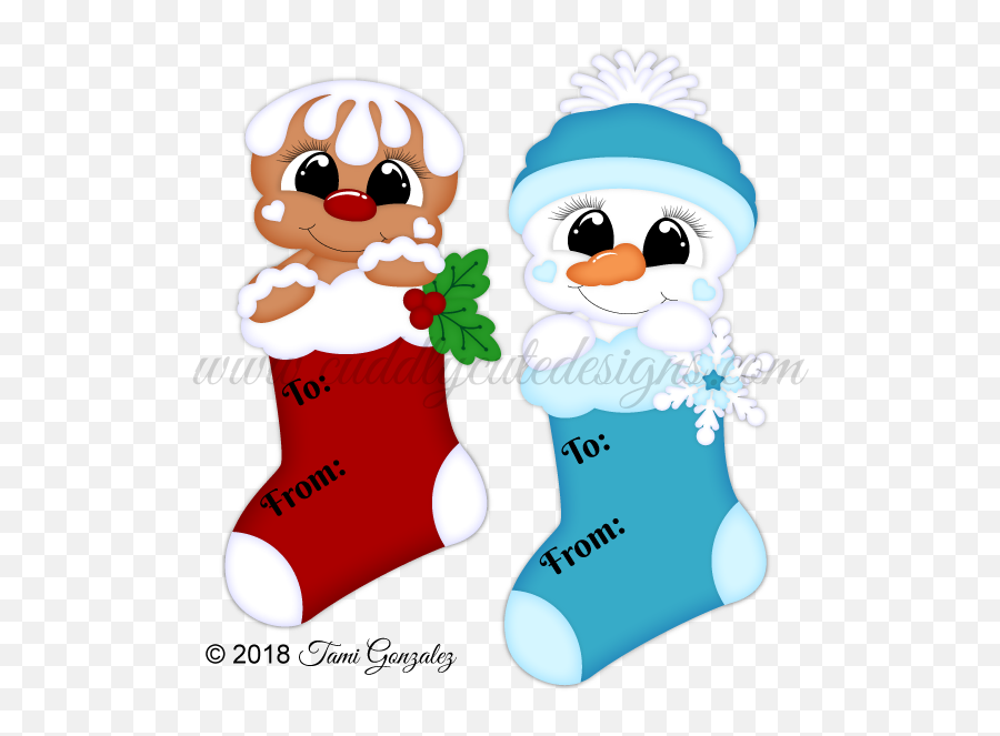 Ginger U0026 Snowman Christmas Clipart Cute Designs Tole - Cuddly Cute Designs De Navidad Emoji,Cute Christmas Clipart