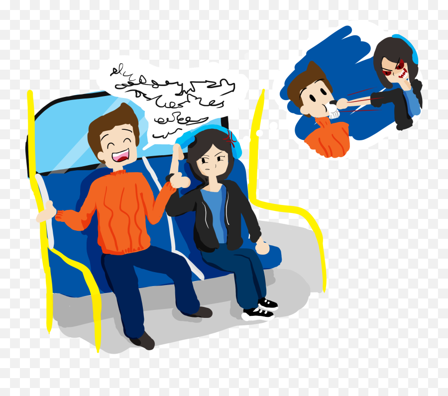 Download Banner Royalty Free Hanging Out With Clipart - People Talking On The Bus Emoji,You Clipart