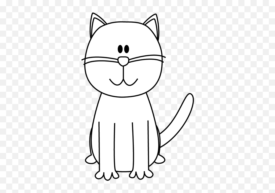 Cat Clip Art - Cat Images Cute Cat Clipart Black And White Emoji,Cat Clipart