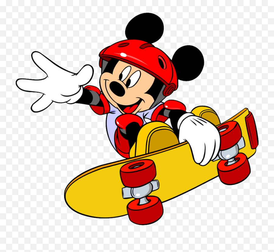 Mickey Sports Clipart - Mickey Mouse Skateboard Emoji,Sports Clipart
