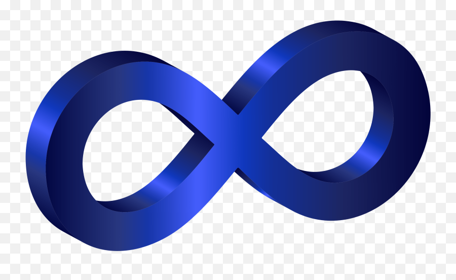 Blue Infinity Logo Png Clipart - Transparent Infinity Symbol 3d Emoji,Infinity Logo