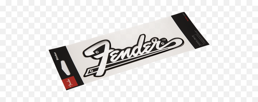 Fender Logo 3d Amp Sticker Black And White - Fender Emoji,Fender Guitar Logo