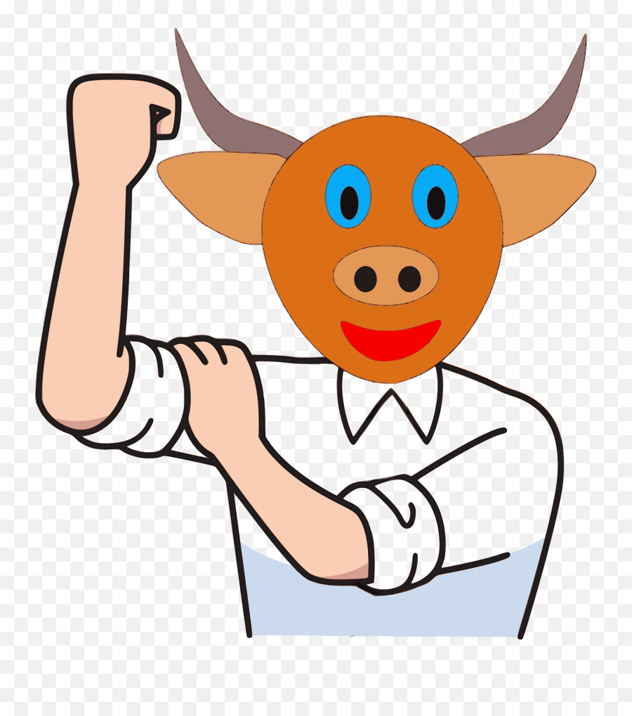 As Strong As An Ox Clipart - Strong As An Ox Illustration Emoji,Ox Clipart