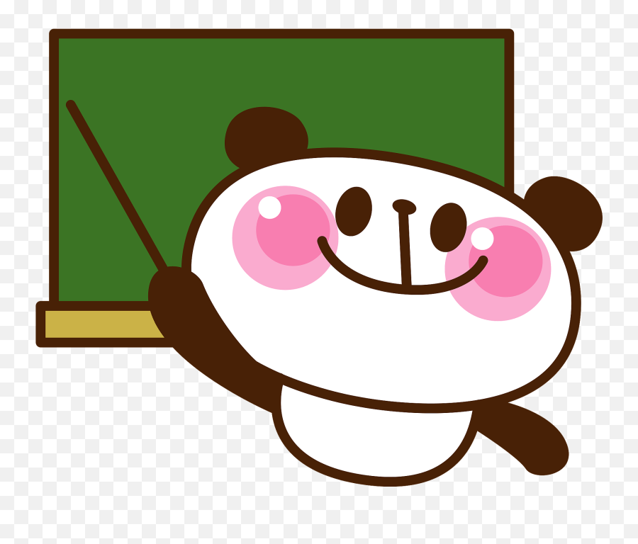 Giant Panda Acting As Teacher Clipart Free Download - Cute Animal Teacher Clipart Emoji,Teacher Clipart