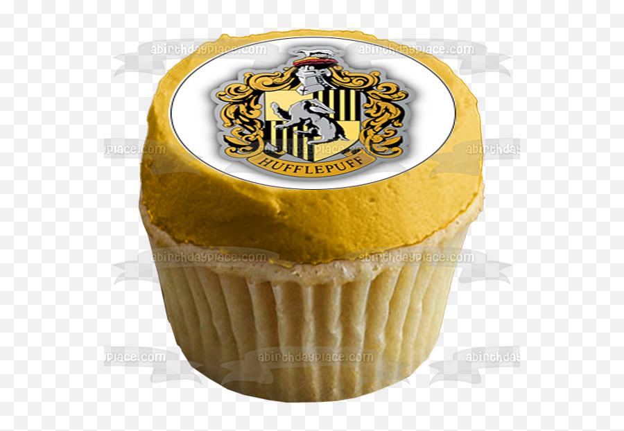 Harry Potter Hogwarts Crest Slytherin Ravenclaw Hufflepuff Gryffindor Edible Cupcake Topper Images Abpid14828 - Baking Cup Emoji,Gryffindor Logo