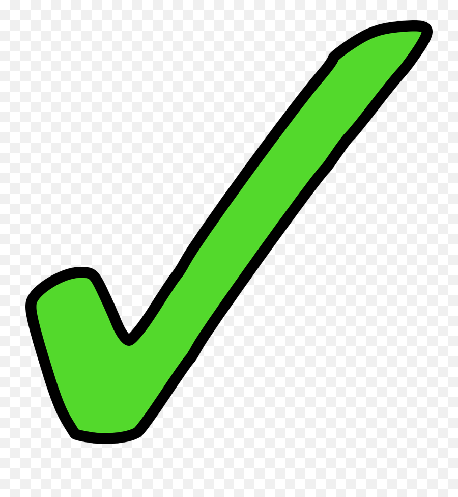 Check Mark Checkbox - Green Tick Clip Art Emoji,Check Png