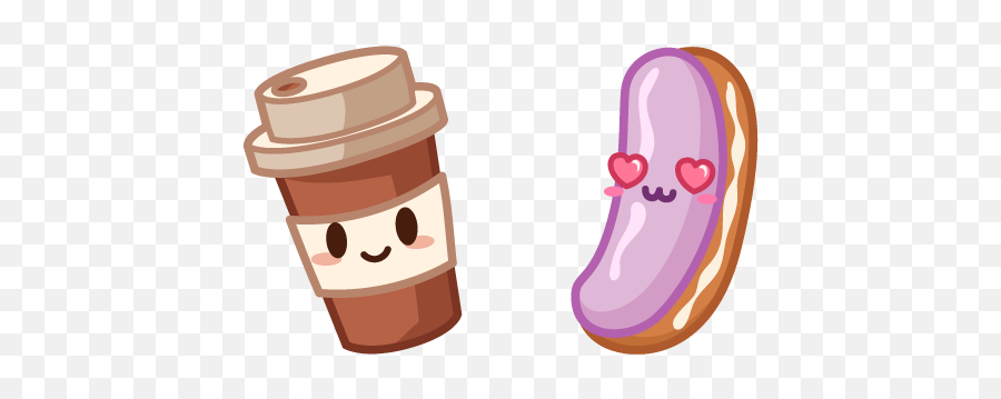Cute Coffee And Eclair Cursor U2013 Custom Cursor Browser Extension Emoji,Cute Coffee Clipart