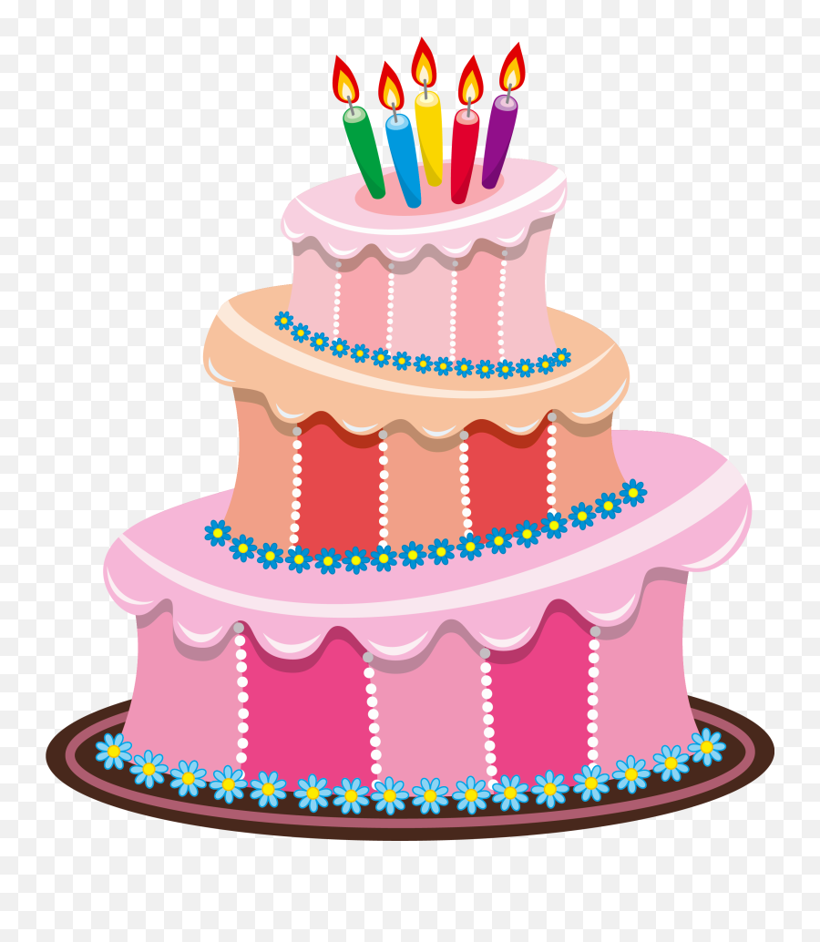 Pink Birthday Cake Png Clipart - Birthday Cake Clipart Emoji,Cake Clipart