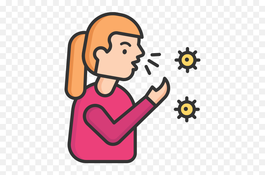 Coronavirus Coughing Sneeze Spread Icon - Free Download Emoji,Sneeze Clipart
