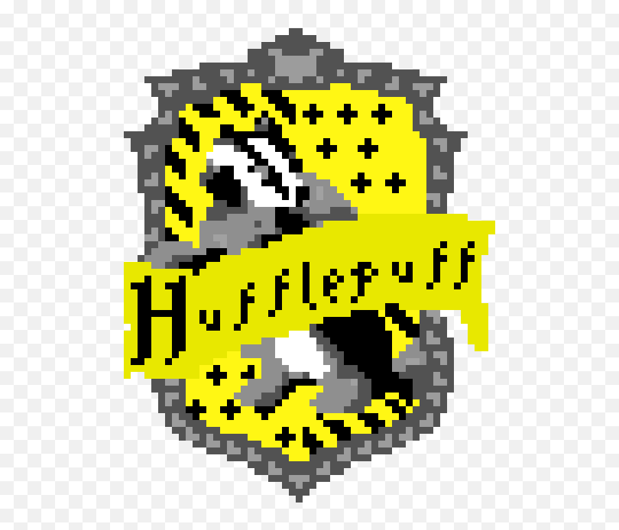 Pixel Art Hufflepuff Logo Clipart Png - Pixel Art Hufflepuff Emoji,Hufflepuff Logo