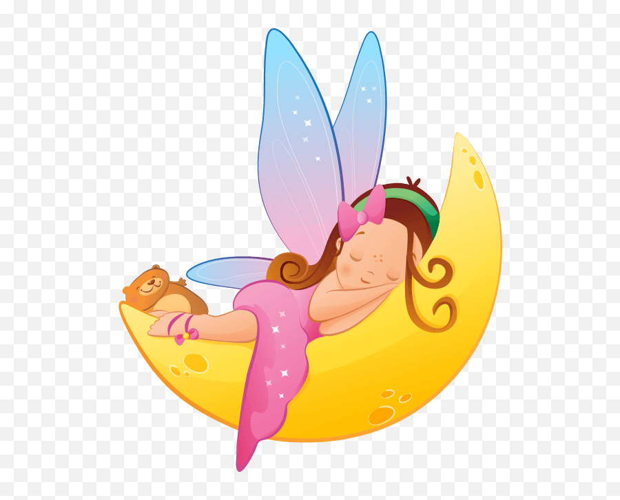 Fairy On The Moon Emoji,Kids Scissors Clipart