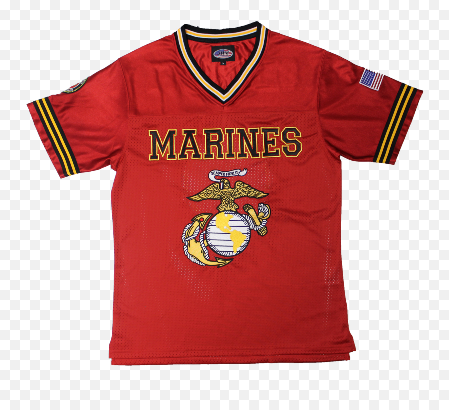 03802 - Marines Football Jersey With Usmc Ega Logo Red Emoji,Ega Png
