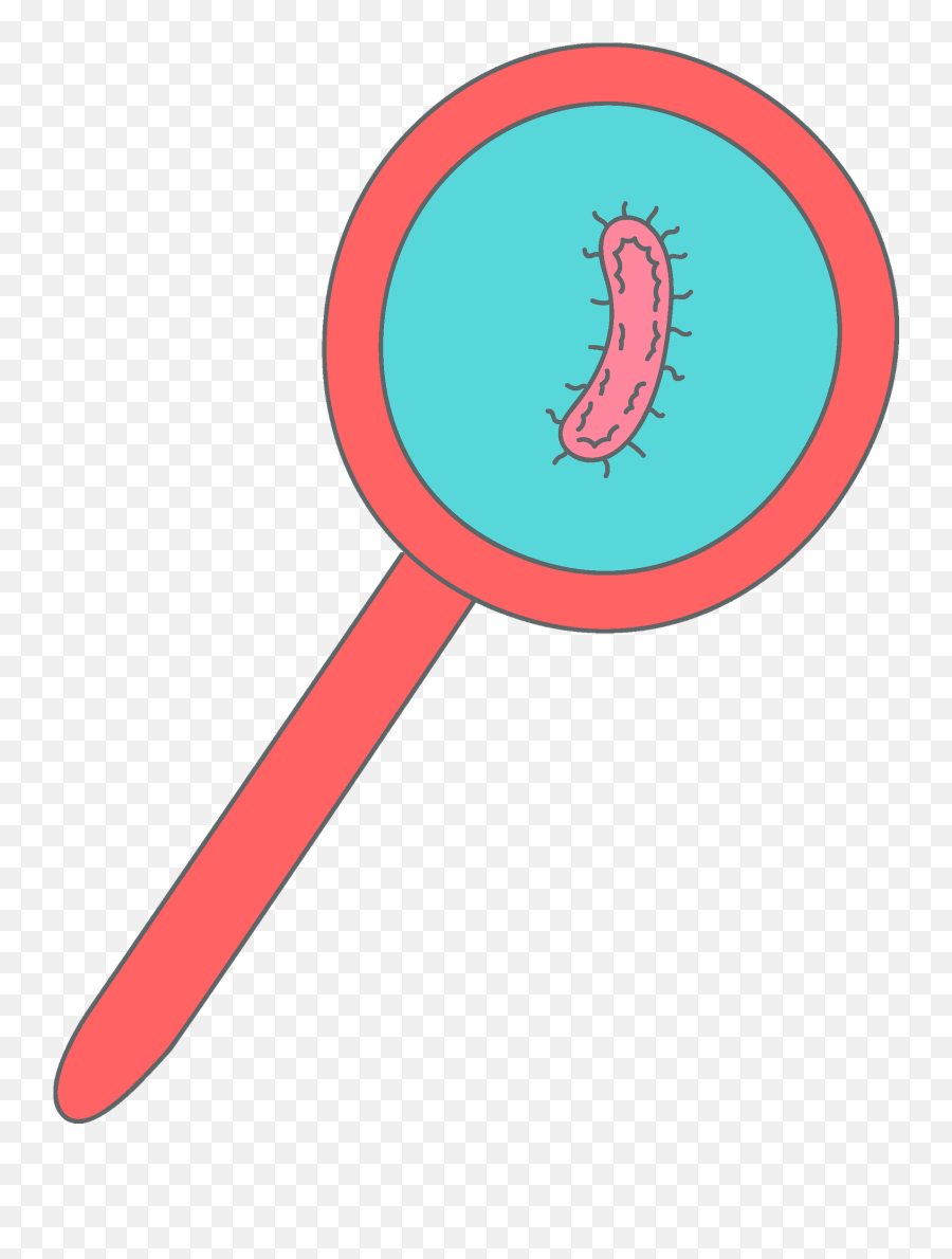 Bacteria In A Magnifying Glass Clipart Free Download - Magnifying Glass Bacteria Png Emoji,Magnifying Glass Clipart