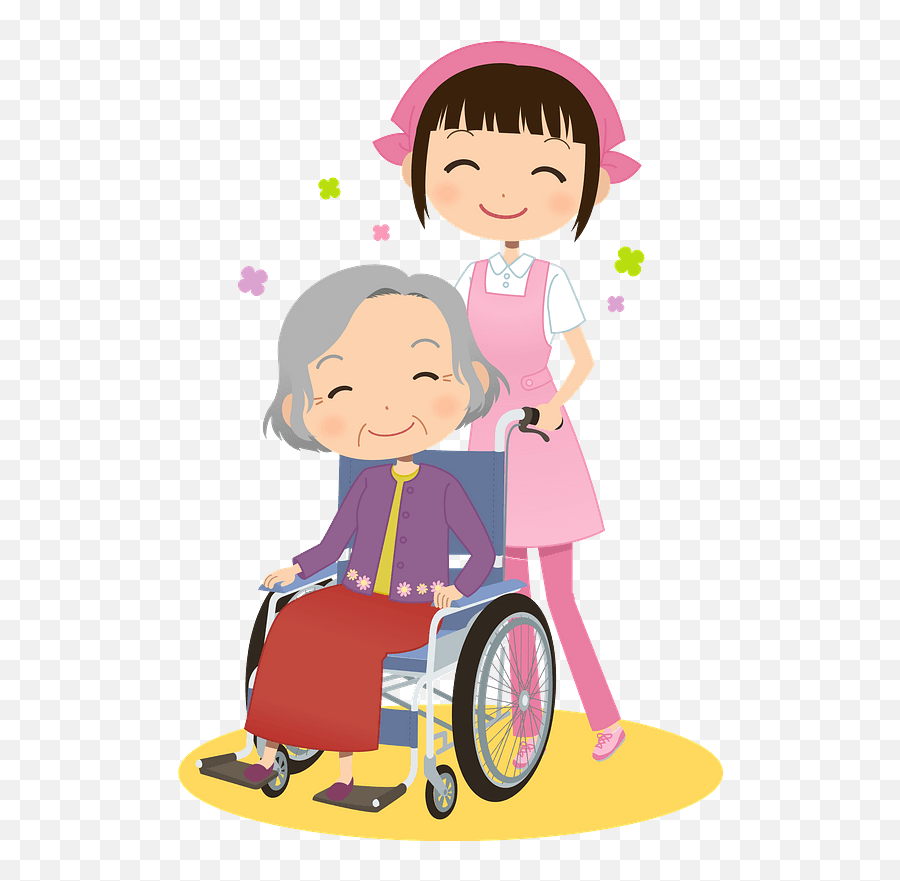 Nursing Care For An Elderly Woman - Clipart Elderly Care Emoji,Nursing Clipart