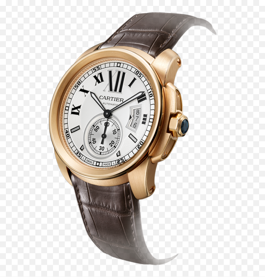 Cartier Calibre De Cartier Steel - Transparent Wrist Watch Png Emoji,Watch Png