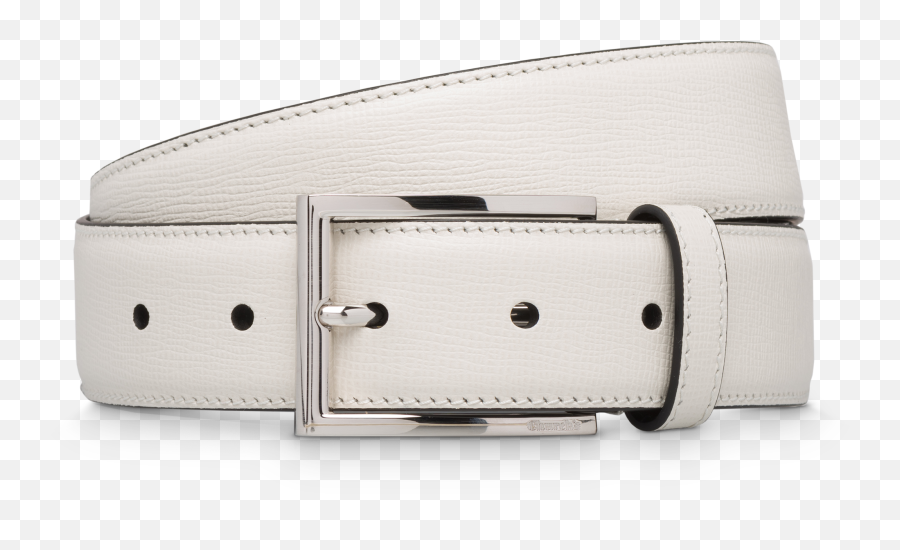 Download Elongated Buckle Belt St James - White Leatherbelt Png Emoji,Belt Png