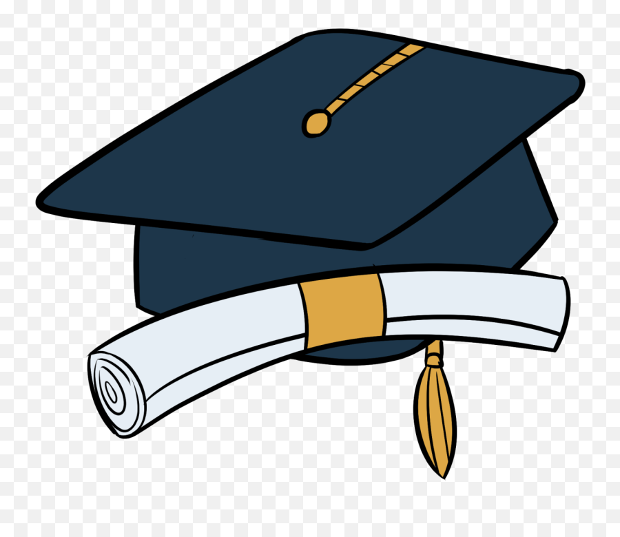 Cap And Diploma Png - Graduation Cap Free Clipart Emoji,Diploma Png