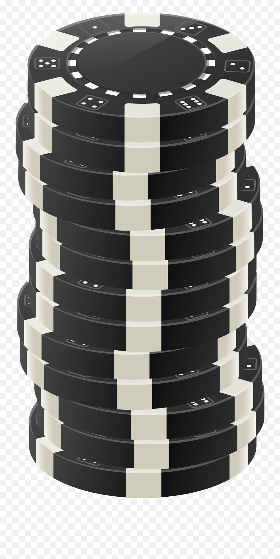 Black Poker Chips Png Clip Art - Poker Chips Png Graphics Emoji,Poker Chip Png