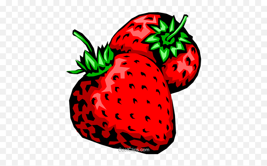 Strawberries Royalty Free Vector Clip Art Illustration - Strawberries Free Clipart Illustrations Emoji,Strawberries Clipart