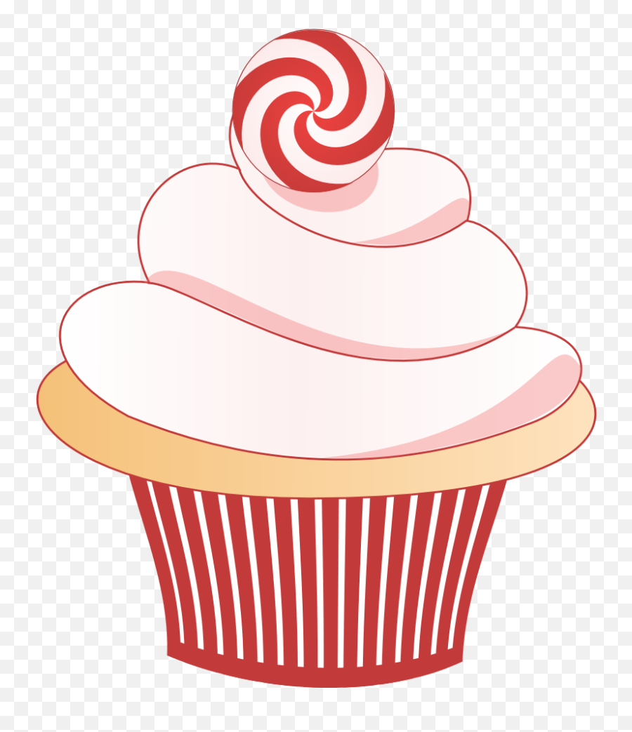 Cup Cake Clipart Png Transparent - Christmas Cupcake Clipart Transparent Emoji,December Clipart