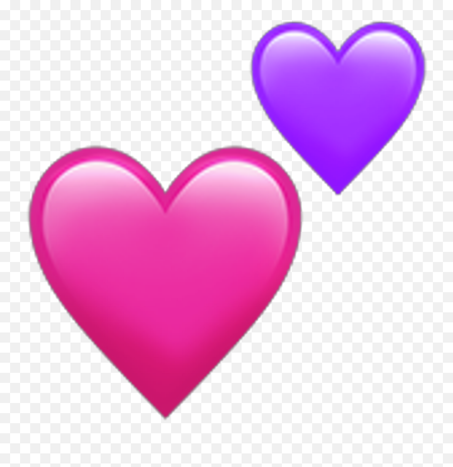 Hearts Pink Purple Heart Pinkheart Doubleheartemoji - Pink Purple Heart Png,Purple Heart Png