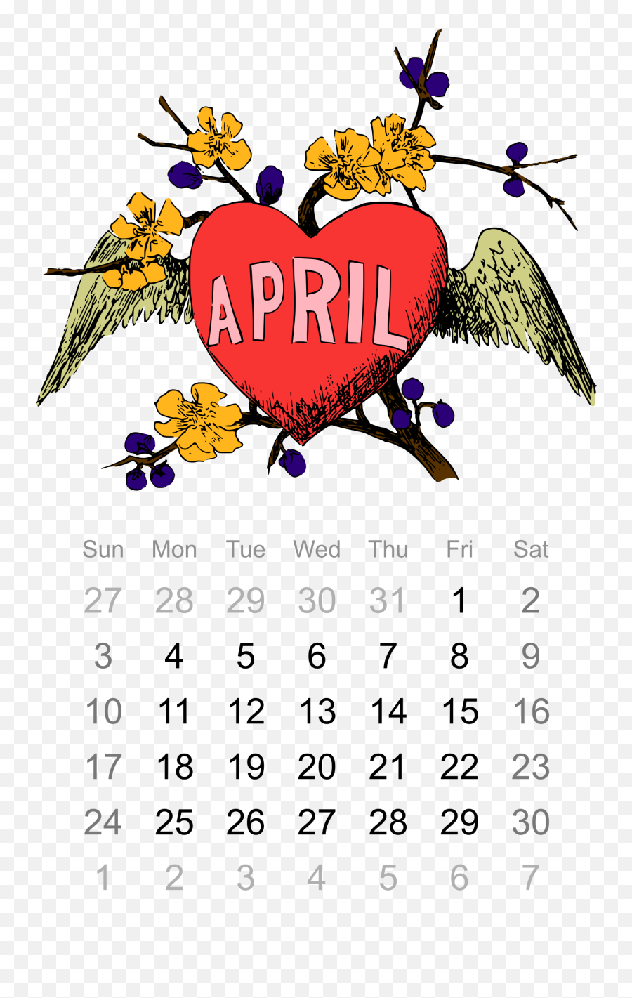 Clipart 6 April Calendar - 25th April 2016 Calendar Emoji,April Clipart