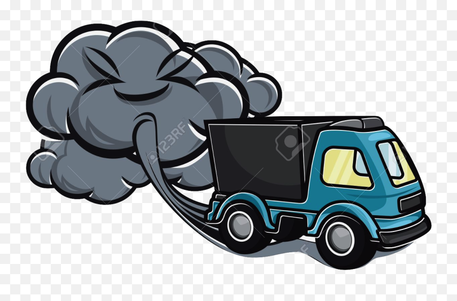 Factories Clipart Vehicle - Car Pollution Clipart Png Air Pollution Cartoon Emoji,Pollution Png