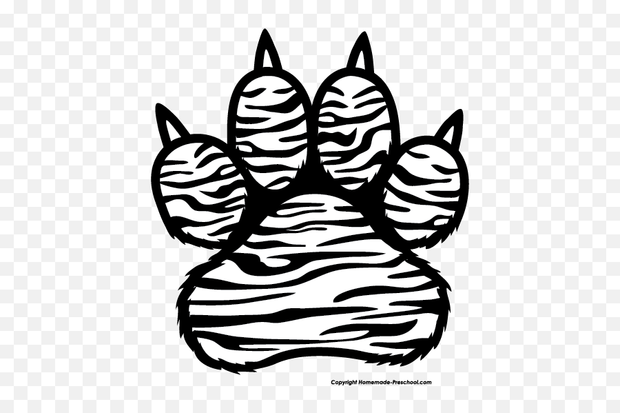 Free Paw Prints Clipart - Tiger Prints Clip Art Emoji,Paw Print Clipart