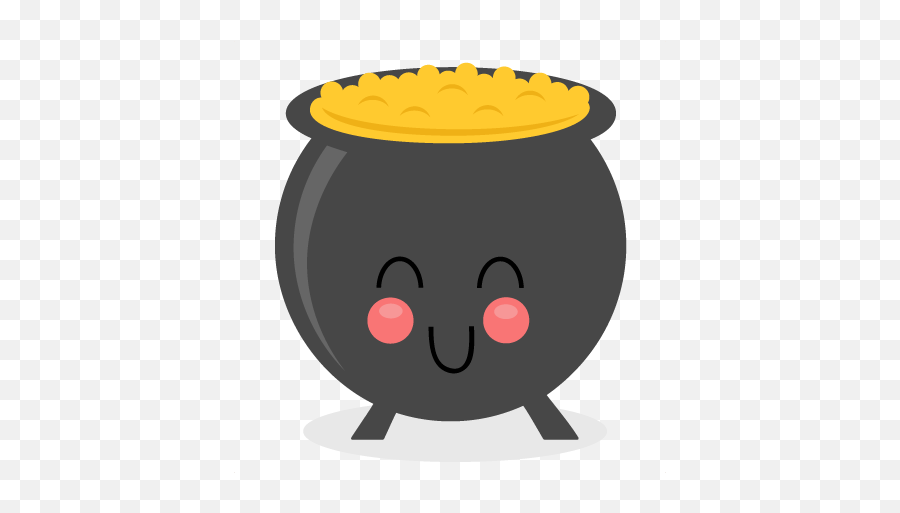 Pot Of Gold Clipart No Background - Cute Pot Of Gold Png Emoji,Pot Of Gold Clipart