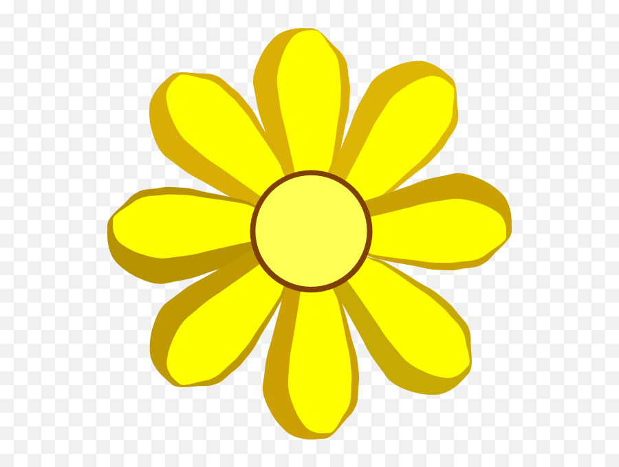 Yellow Spring Flower Clip Art At Clker - Clipart Clipart Library Images Spring Emoji,Spring Flowers Clipart