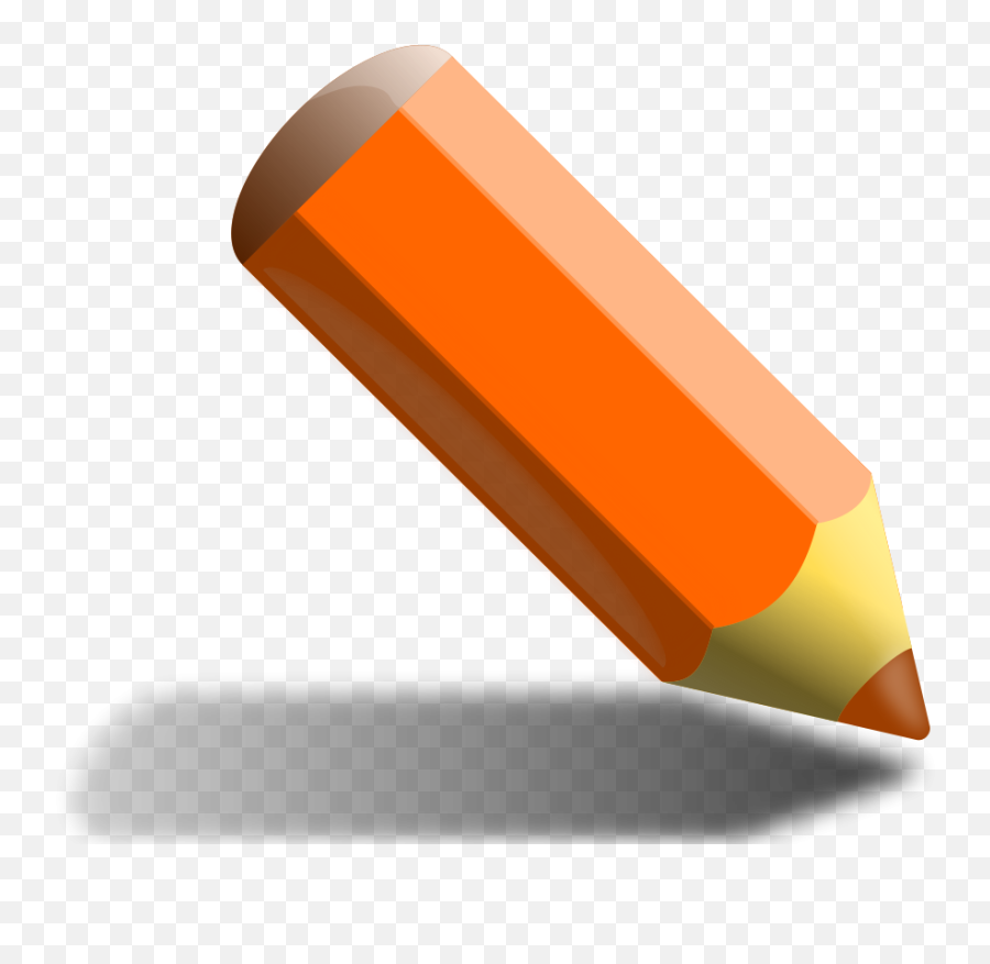 Orange Pencil Clipart - Clipart Suggest Emoji,Pencil Sharpener Clipart